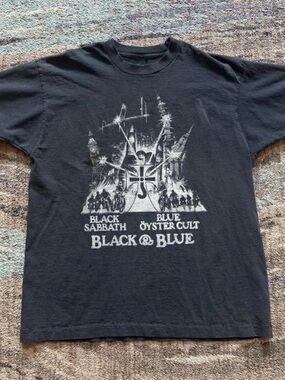 Black Sabbath & Blue Oyster Cult  Graphic Band T-Shirt - Black